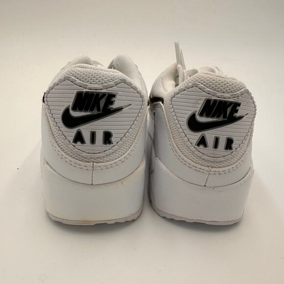 Nike Women's Air Max 90 White w/ Black Swoosh Sneakers Size 7.5 - Picture 5 of 9